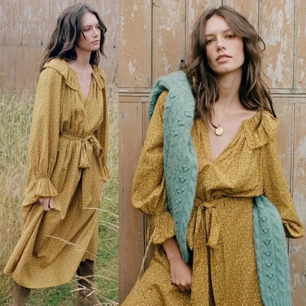Doen Rory Dress in Sunsoaked Foothills Floral Size XS New Oversized Prairie